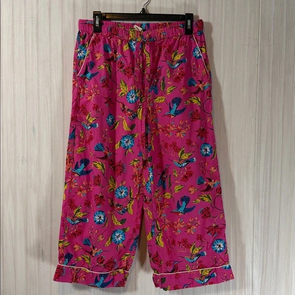 PRINTFRESH HUMMINGBIRD ANKLE PAJAMA PANTS SMALL - Picture 2 of 5